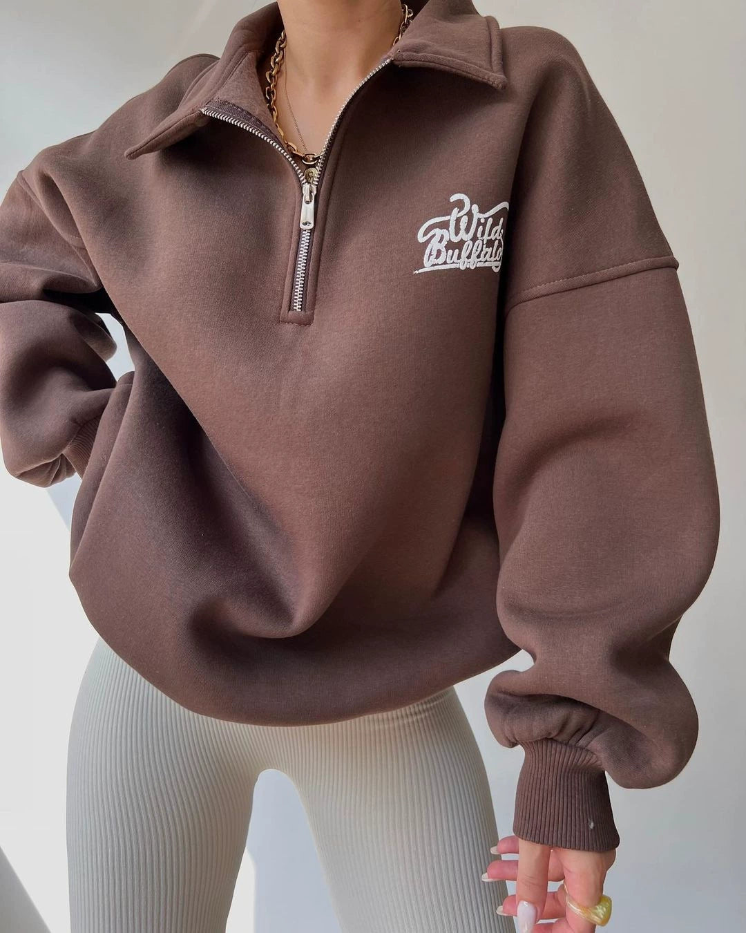 Printed Long Sleeve Sweatshirt