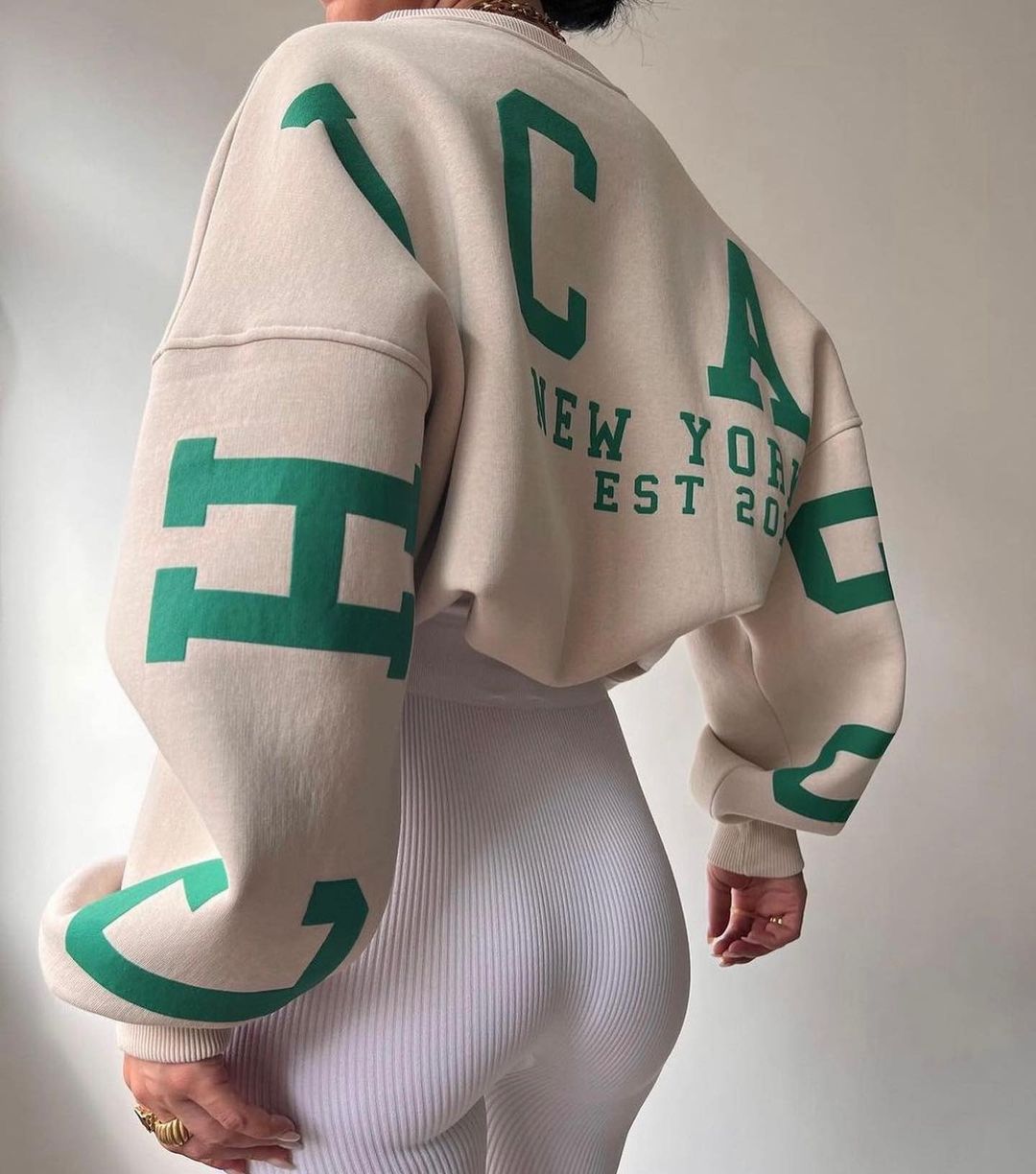 Cozy Printed Long Sleeve Sweatshirt
