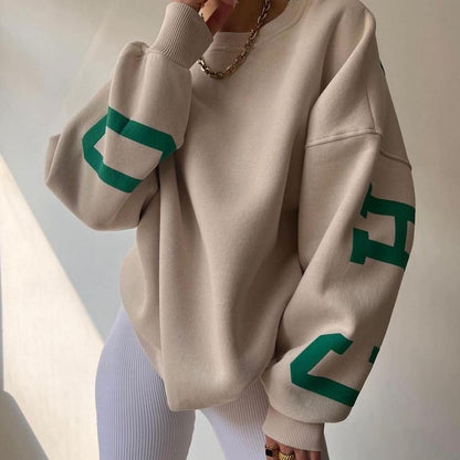 Cozy Printed Long Sleeve Sweatshirt