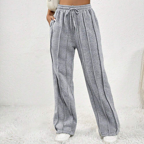 Casual Striped Drawstring Pants