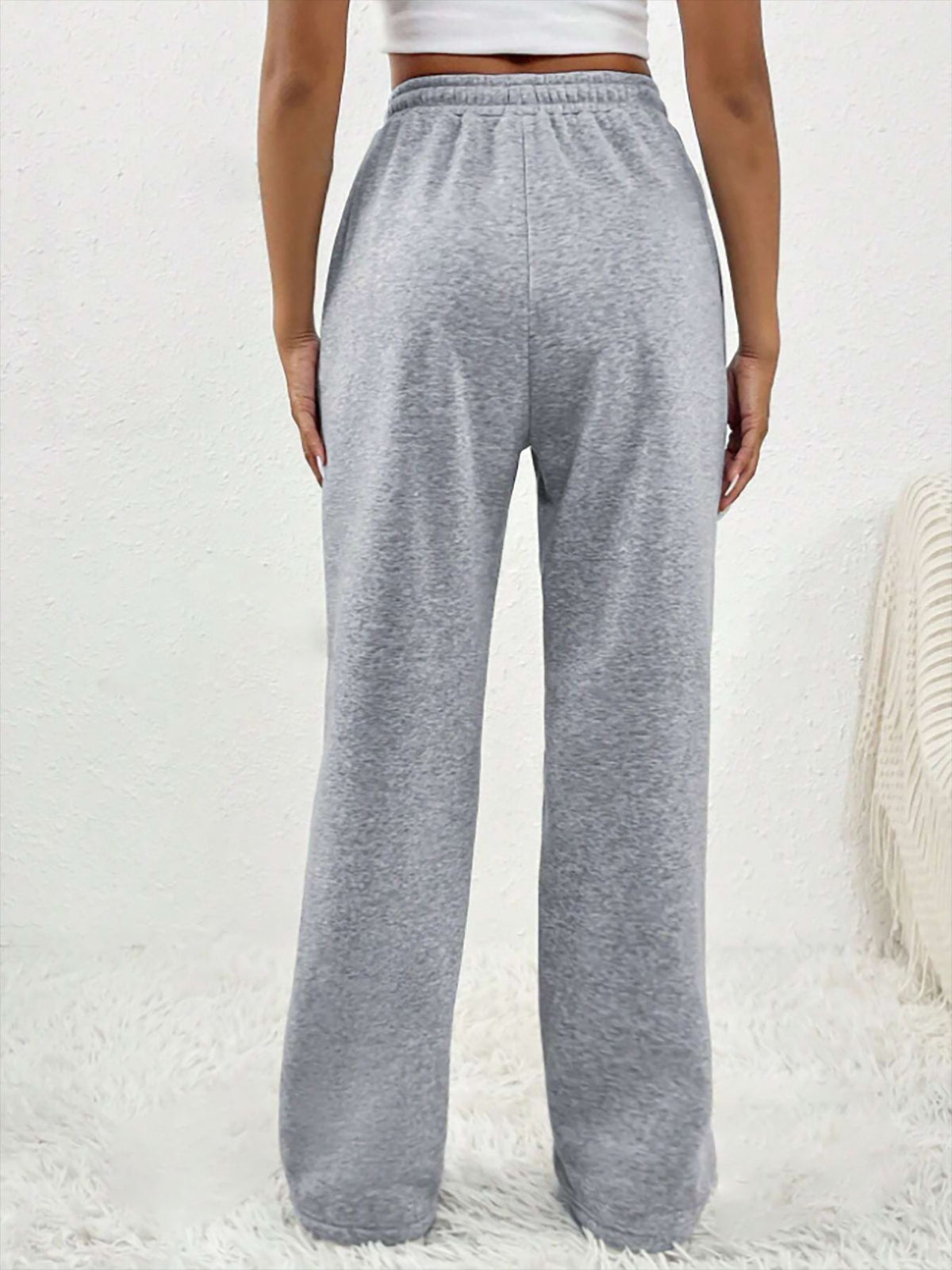 Casual Striped Drawstring Pants