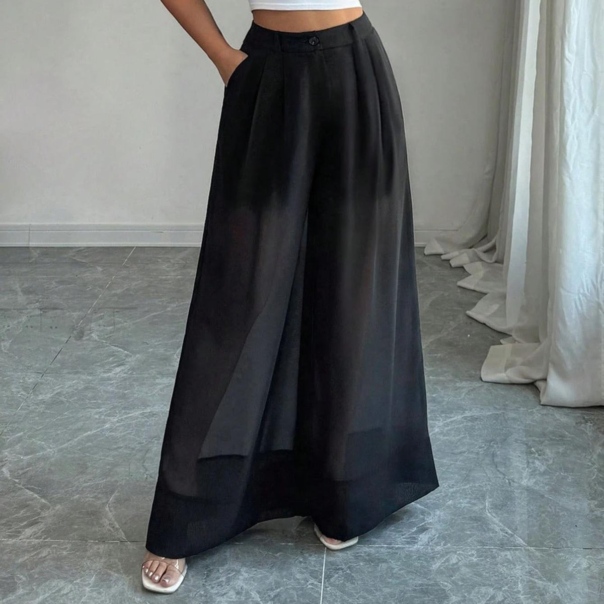 Relaxed Straight Leg Pants